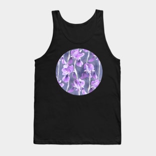 Simple Iris Pattern in Pastel Purple Tank Top